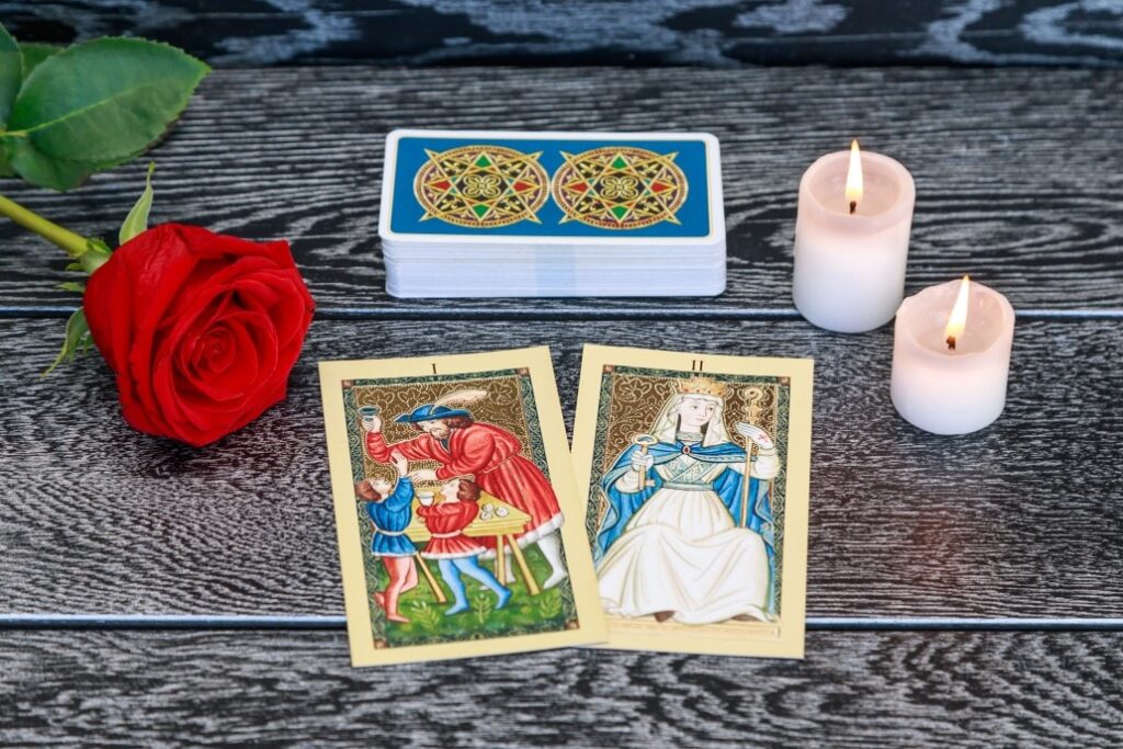 Love Tarot 3 Cards two cards selected