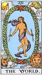 Love Tarot and The World Card